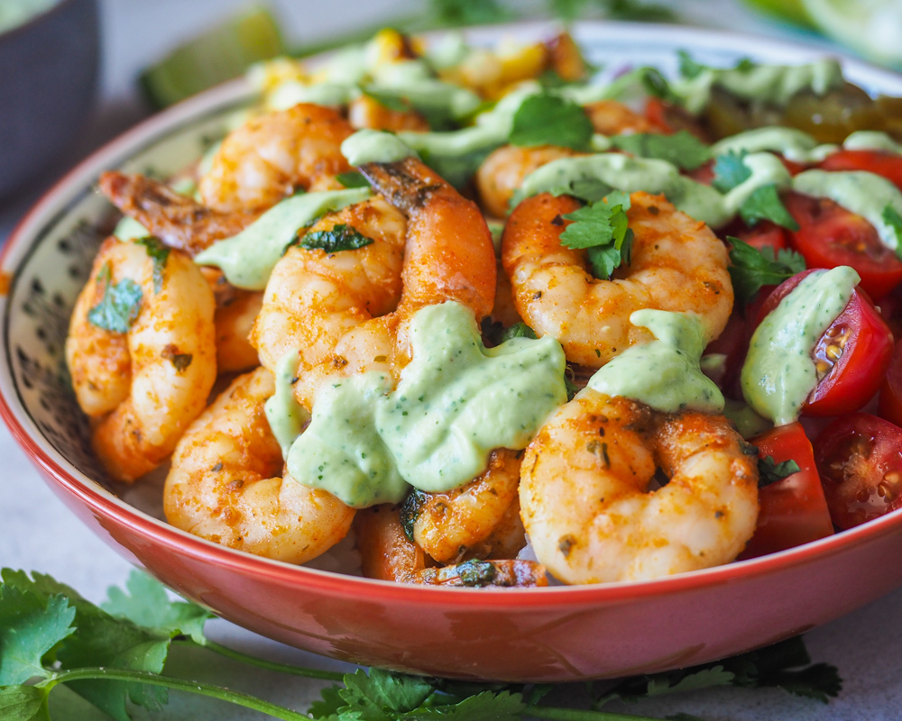 SPICY FAJITA SHRIMP RICE BOWLS - Taylah's Kitchen